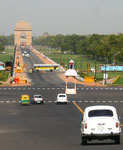 Delhi India Gate and Ambassador
