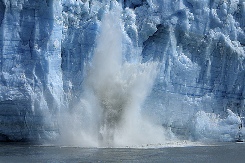 Calving iceberg