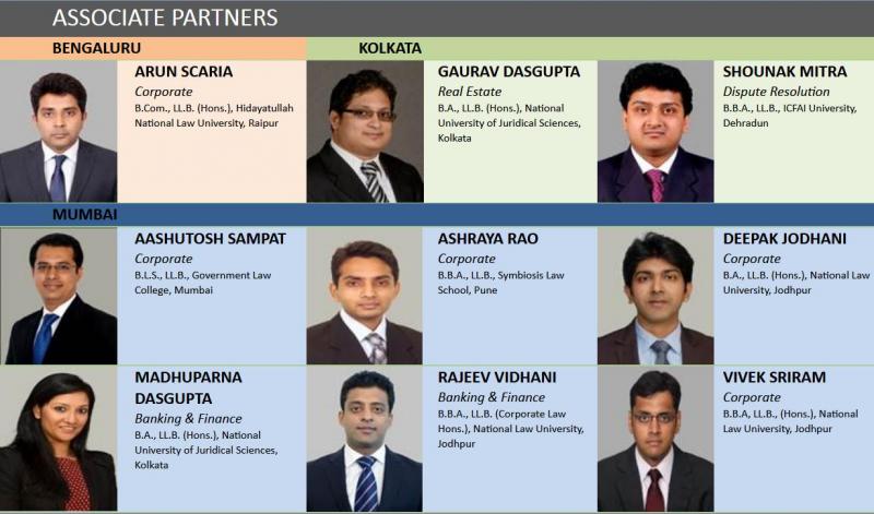 New associate partners in Mumbai, Bangalore, Cal