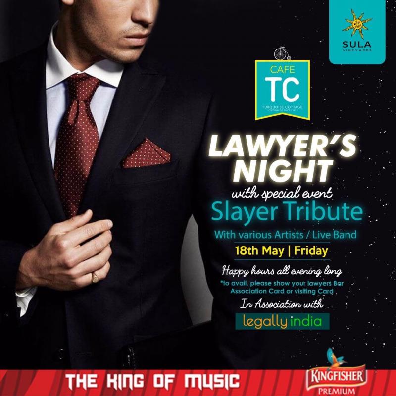 Lawyers night at TC Cafe on Friday, 18 May, with a very special metal tribute