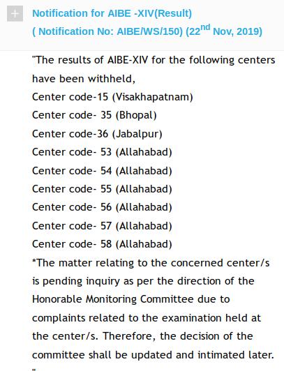 Notification of complaints at 9 centres