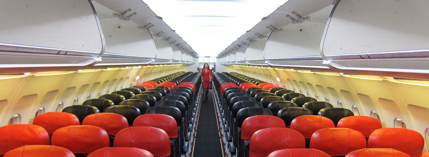 Air Asia demonstrates social distancing