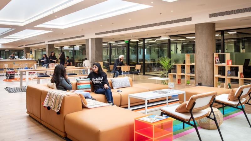 Marketing image from hip WeWork Embassy Quest location in Bangalore Richmond Town (via WeWork website)