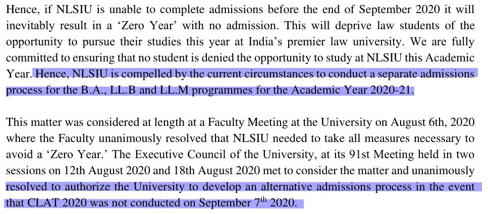 CLAT postponements cause NLS to revise admissions process