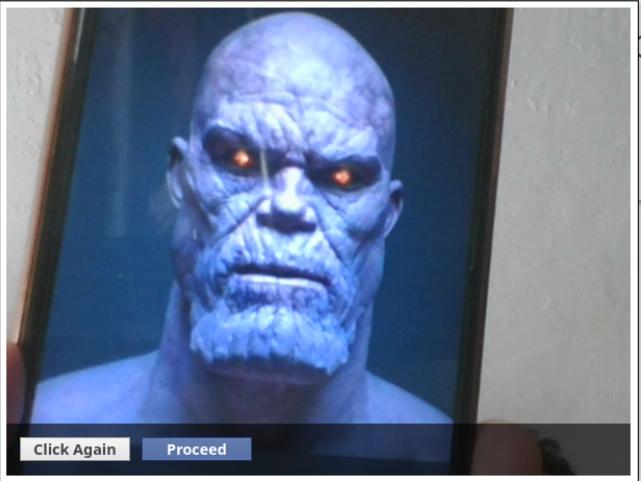 NLAT software facial recognition clears Thanos on a phonescreen to take the NLS mock exam
