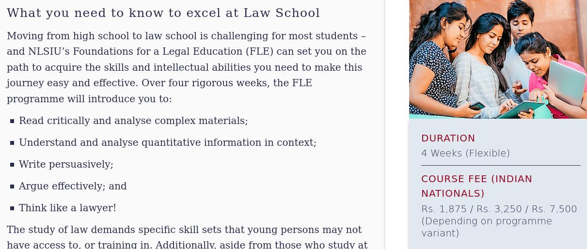 NLS promises to set 10th+ student on path to law (via official website)