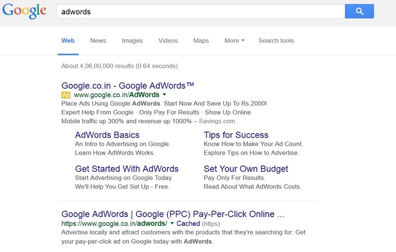 AdWords advertising Google AdWords: How meta