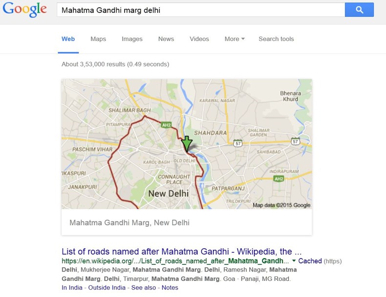 Universal Search results showcasing Google Maps: Helpful but does anyone remember MapQuest?