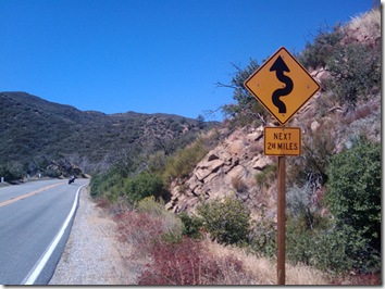 Curvy road ahead
