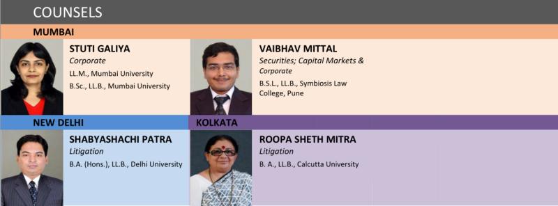 And 4 new counsel...