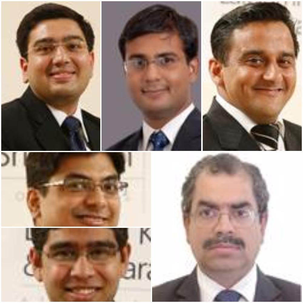 LKS partner promotions 2017.. Pictured (Left top to bottom right): Gupta, Sharma, Mehta, Mathur, Sundar, Sivasubramanian