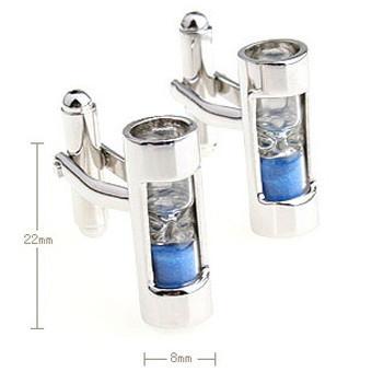 </p><p>A must wear for lawyers who bill by the hour! A new variant of the hour-glass cufflinks with blue sand, wear this on a Monday to beat the ‘Monday morning blues’