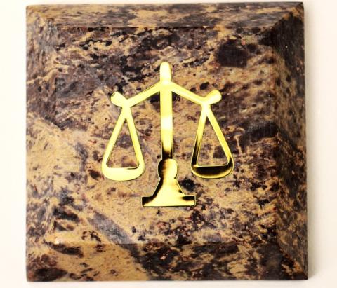 </p><p>This Limited Edition Paperweight in Gorara is artisanal stoneware at its best. The brass 'Scales of Justice' against the polished stone, make for the perfect gift anyone in the legal profession. Paper work weighs down attorneys in almost any jurisdiction, this “Limited Edition” paperweight is the perfect way of weighing down the paperwork for a change