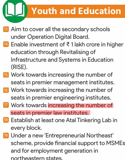 BJP wants to existing law colleges to get bigger