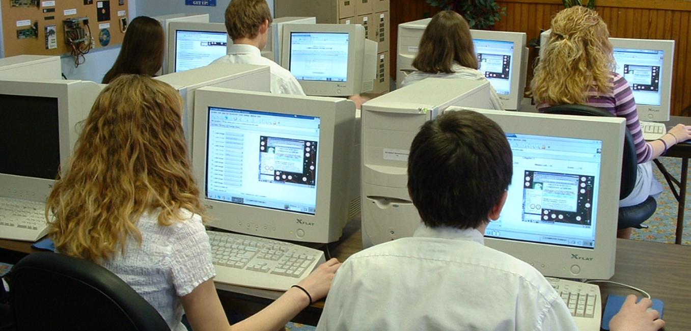 Students taking online exams, possibly