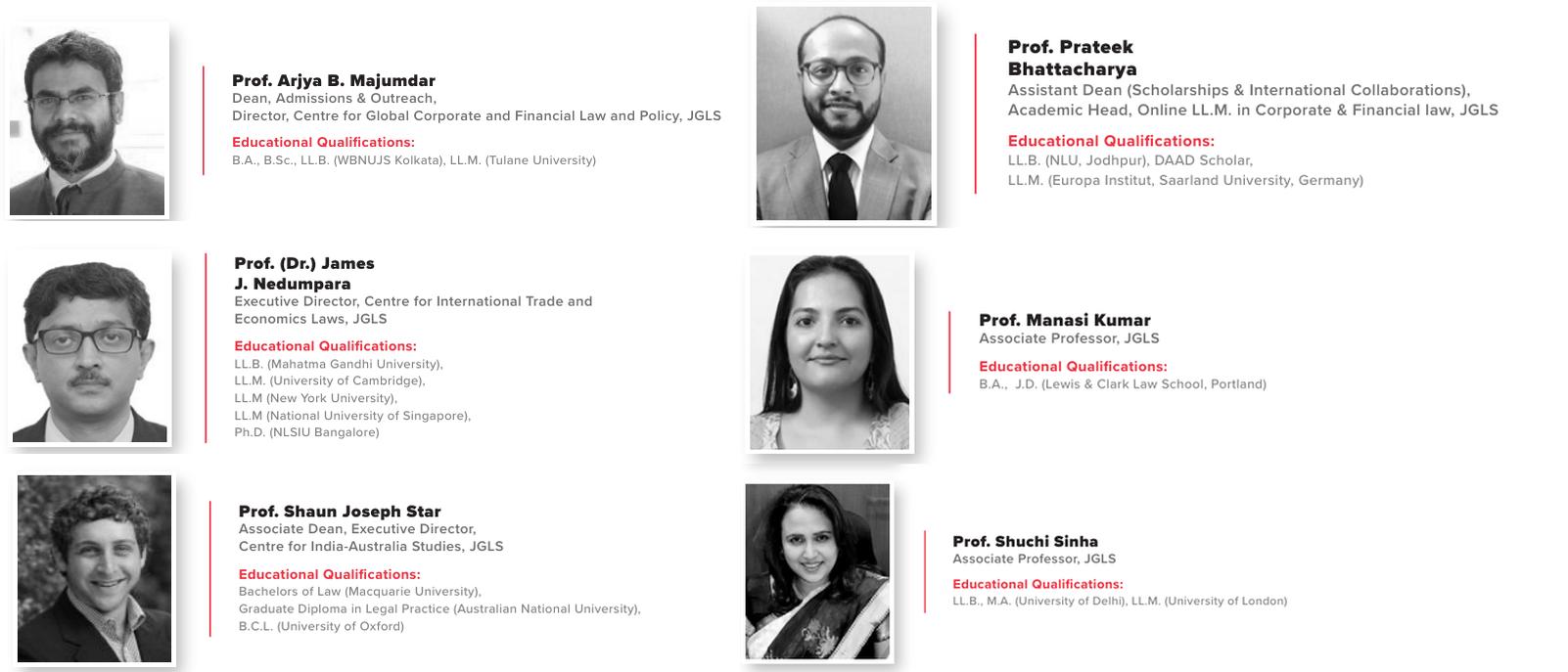 6 of the 9 full-time faculty JGLS has moved to exclusively do its online LLM
