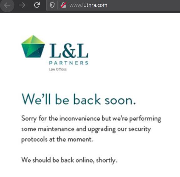 The old Luthra.com website has been offline for weeks now: Who keeps domain name and other assets is likely to be one of several bones of contention in any litigation or break-up